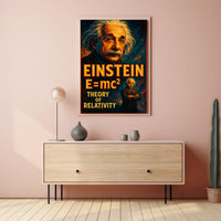 Einstein Relativity Scenic Wanderlust Poster