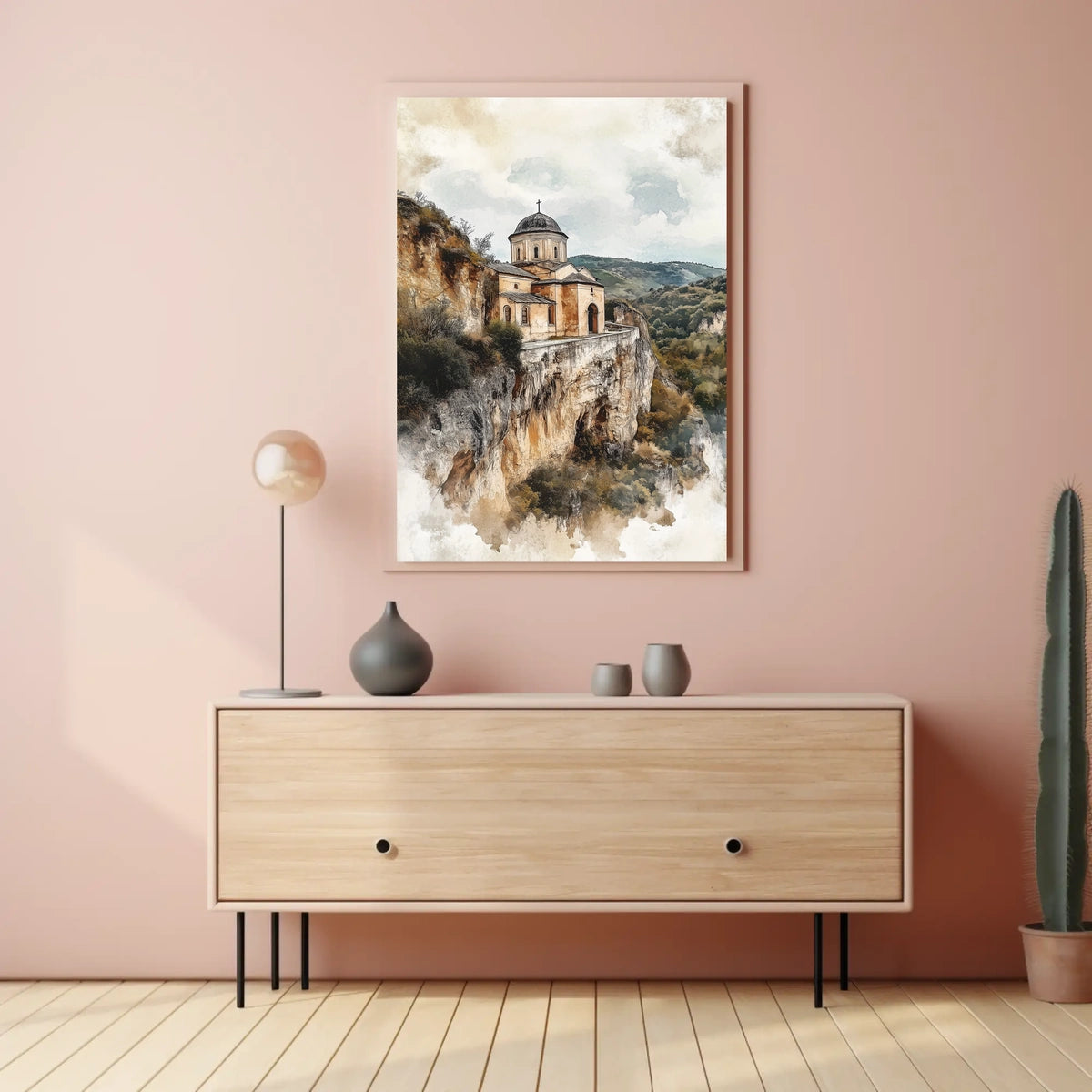 Moldova Orheiul Vechi Monastery Landscape View Poster