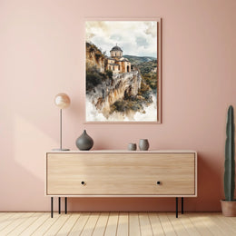 Moldova Orheiul Vechi Monastery Landscape View Poster