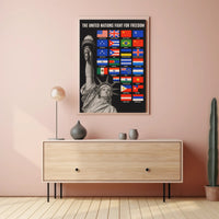 The United Nations Fight for Freedom Poster PosterGoat