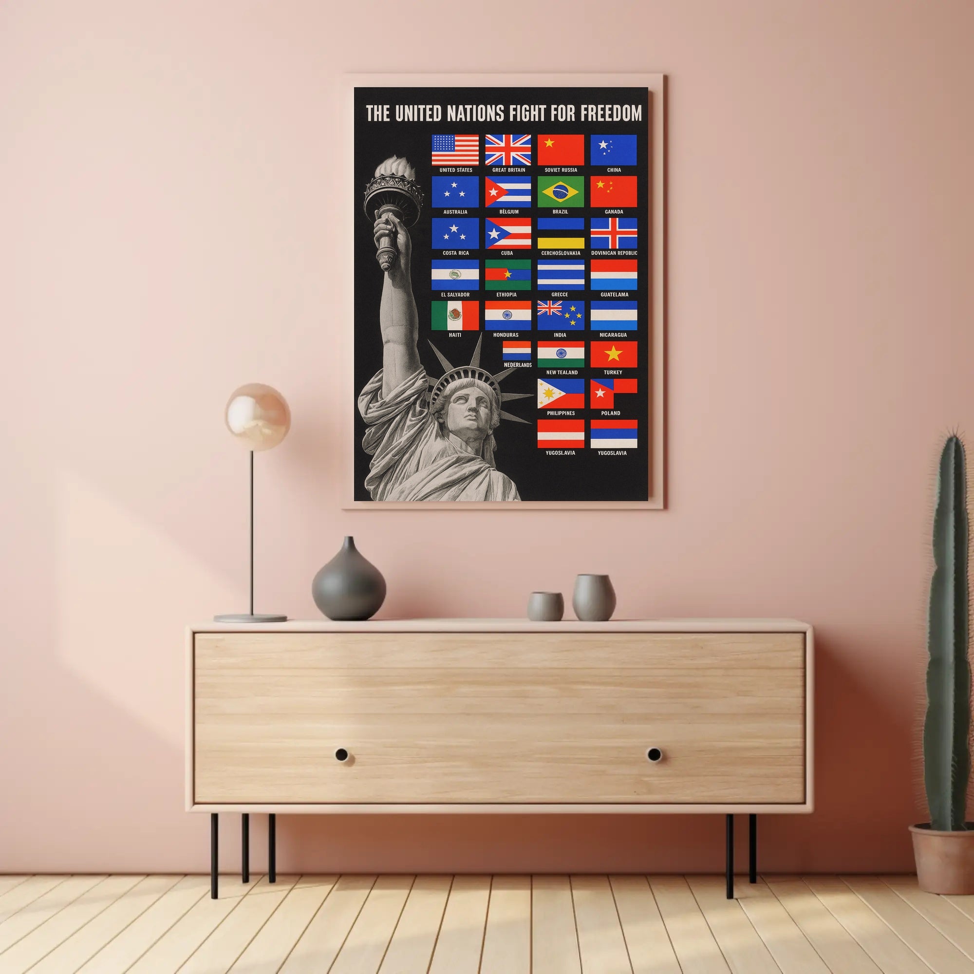 The United Nations Fight for Freedom Poster PosterGoat