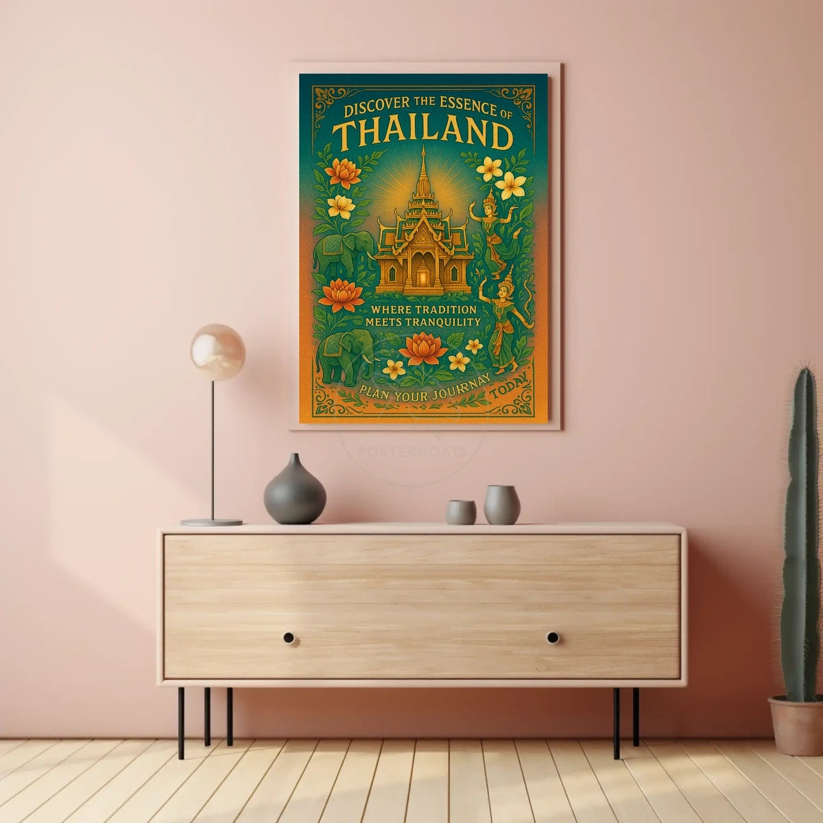 Thailand Tradition Tranquility Travel Art Poster