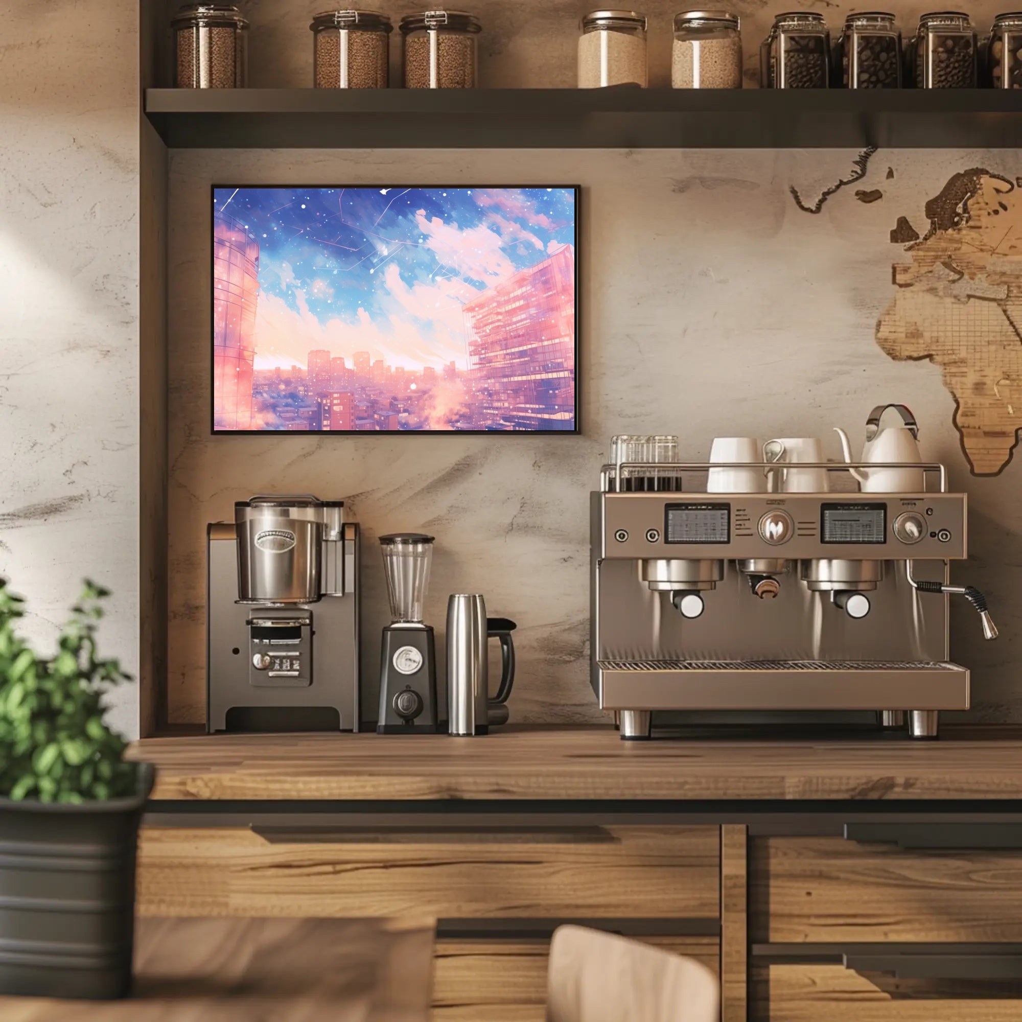 Dreamy Urban Skyline Poster