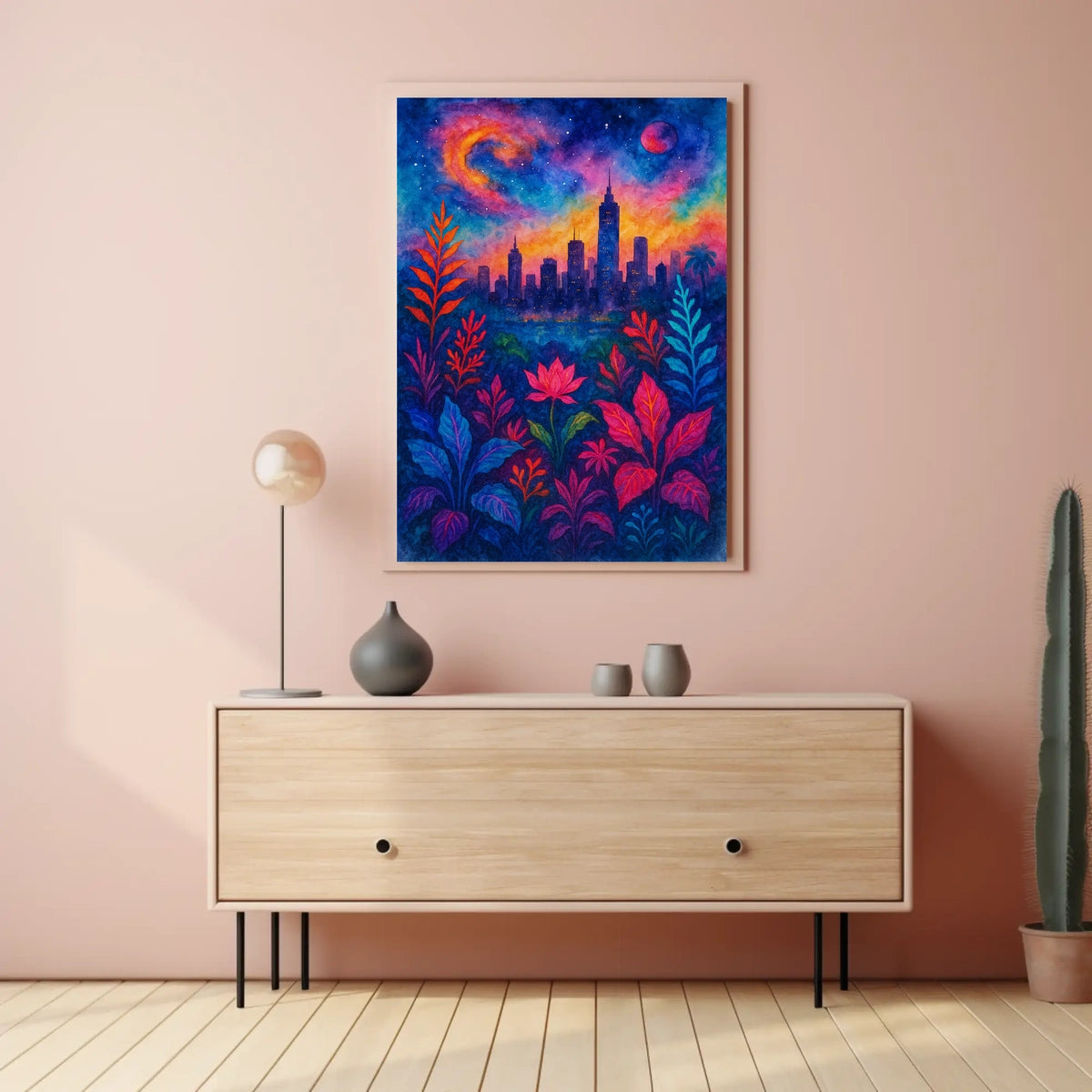 Cosmic Cityscape Poster
