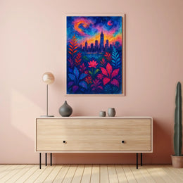 Cosmic Cityscape Poster