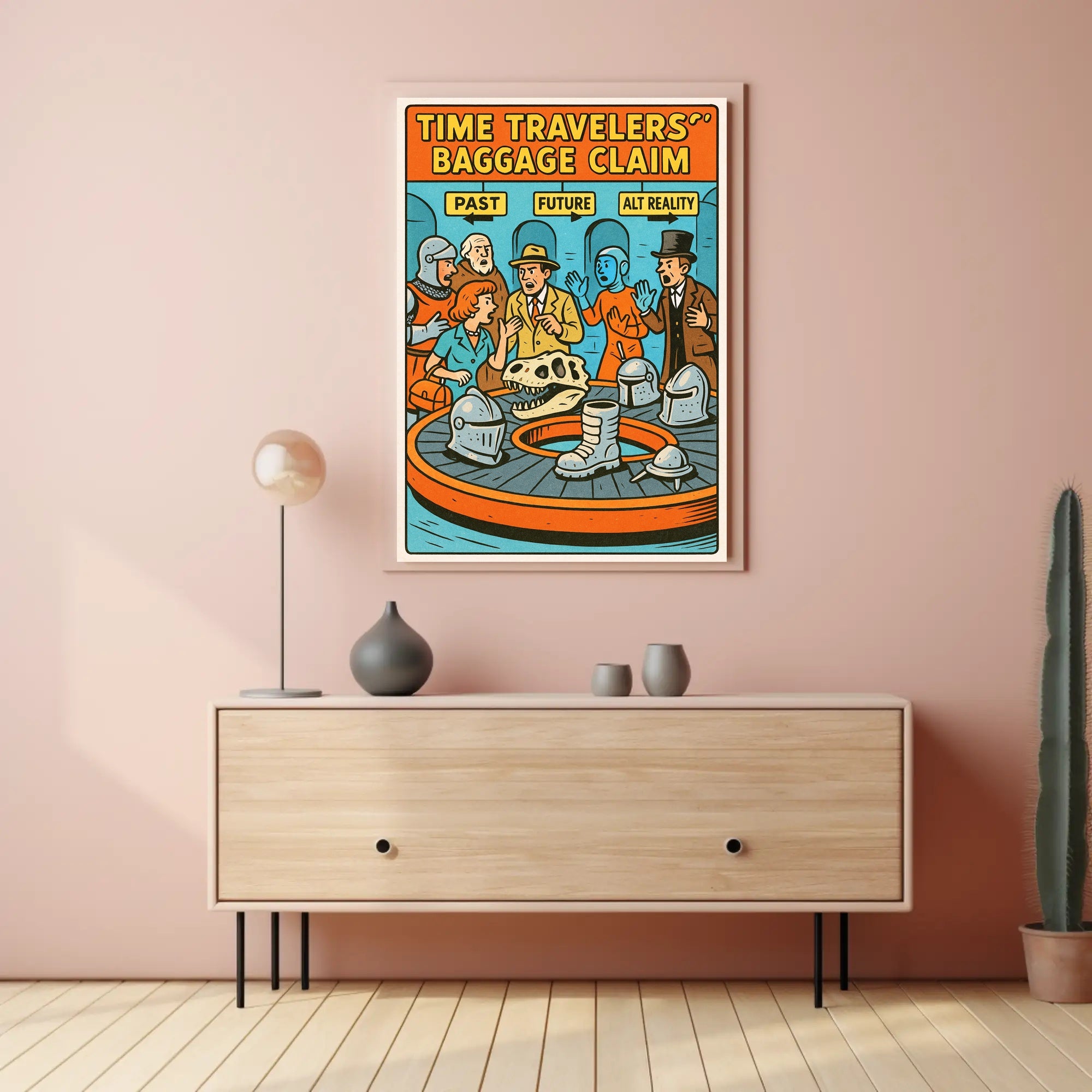 Time Travelers' Baggage Claim Poster PosterGoat