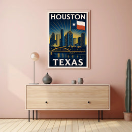 Houston, Texas Skyline Poster PosterGoat