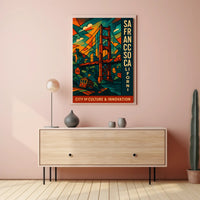 San Francisco Modern Cityscape Poster Wall Art