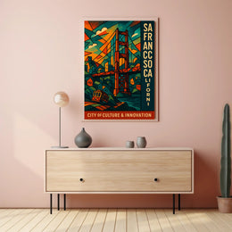 San Francisco Modern Cityscape Poster Wall Art