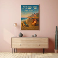 Atlantic City Where the Ocean Meets Excitement Poster