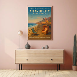 Atlantic City Where the Ocean Meets Excitement Poster
