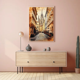 Austria Vienna St Stephens Cathedral Street View Poster