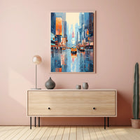 Cityscape Reflections Poster PosterGoat