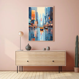 Cityscape Reflections Poster PosterGoat