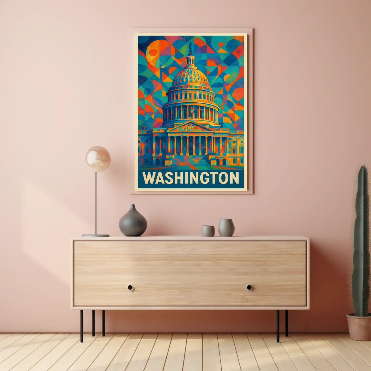 Washington Capitol Art Poster