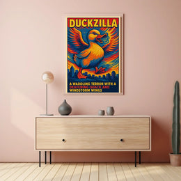 Duckzilla A Waddling Terror Poster