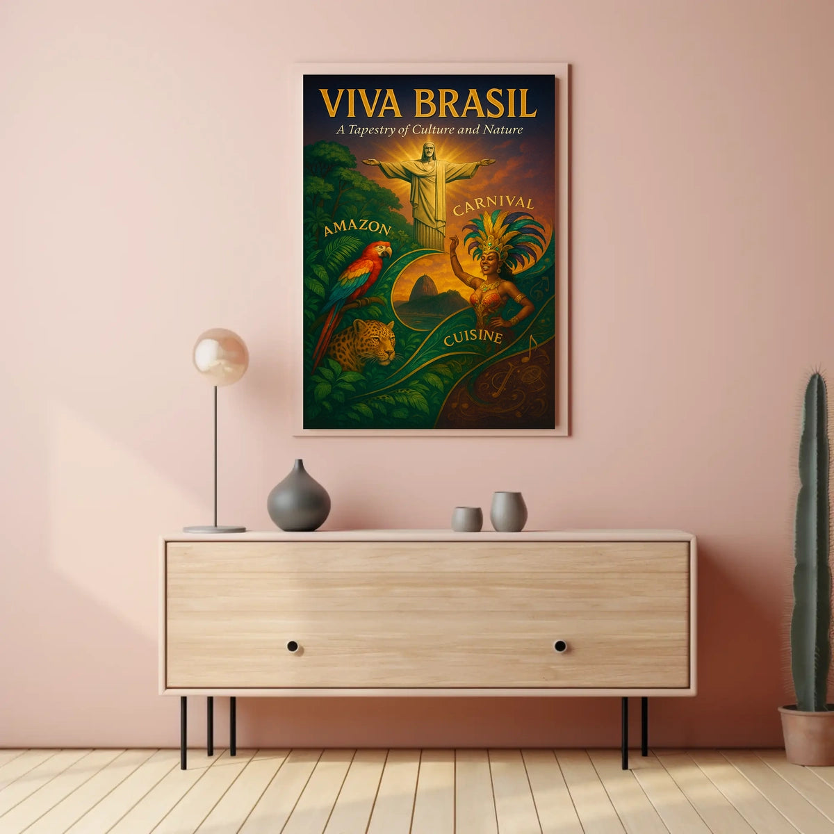 Viva Brasil A Tapestry of Culture and Nature Poster