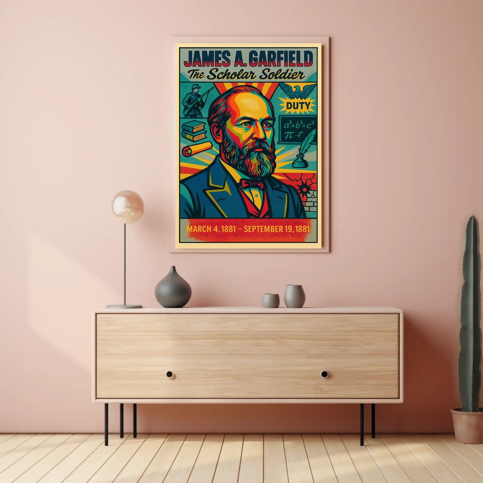 James A. Garfield The Scholar Soldier Poster PosterGoat