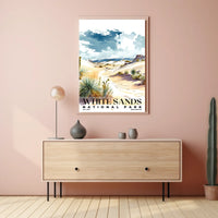 White Sands Watercolor Wall Art Poster