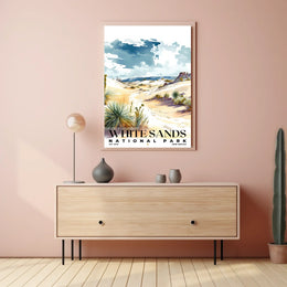 White Sands Watercolor Wall Art Poster