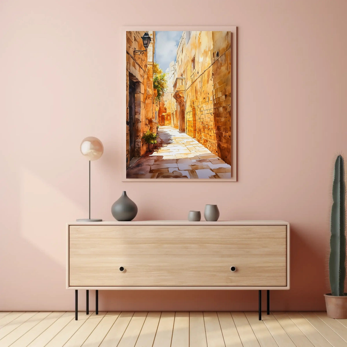 Malta Mdina Silent City Street Poster