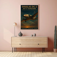 Douglas DC2 Vintage Aviation Poster Print