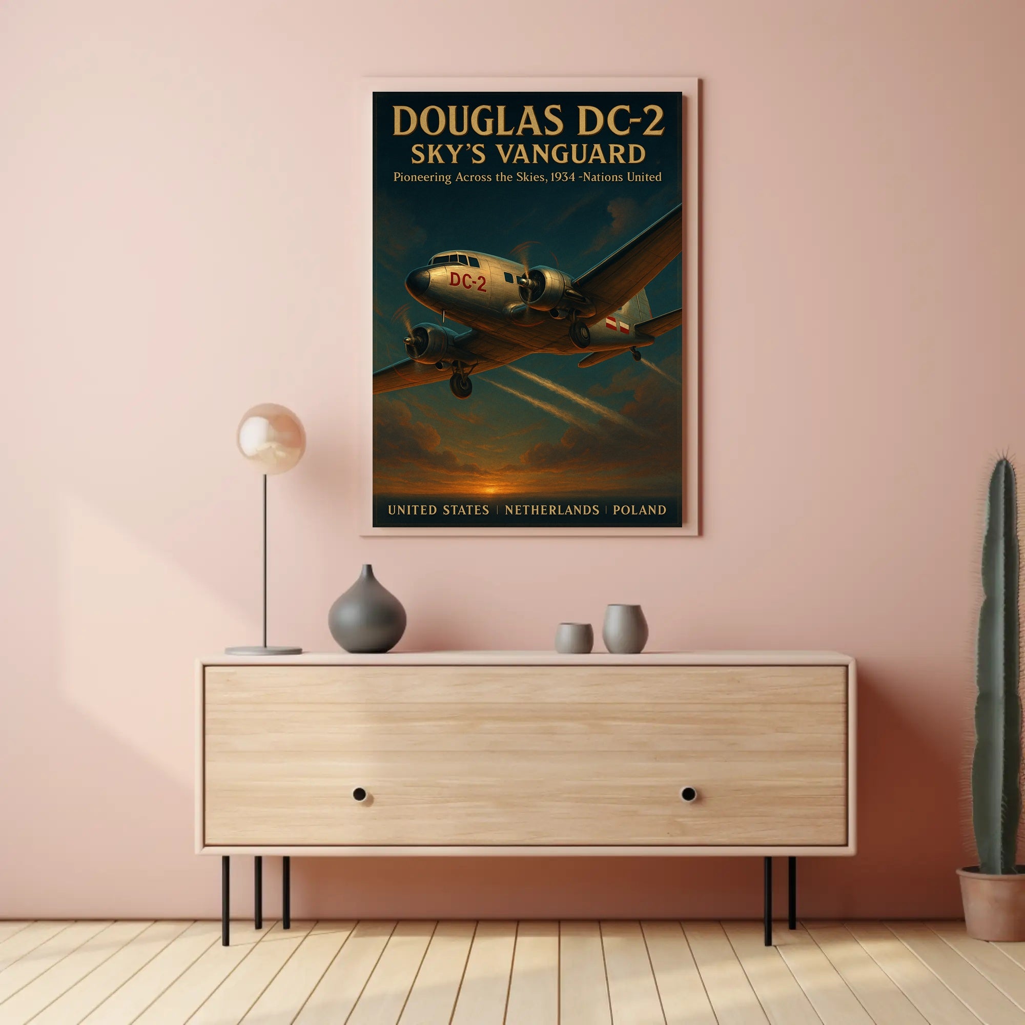 Douglas DC2 Vintage Aviation Poster Print