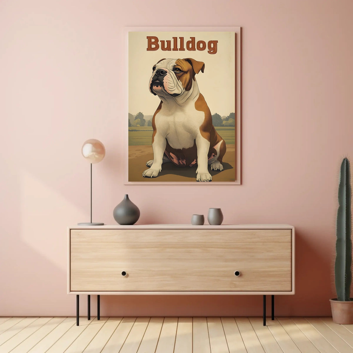 Bulldog Portrait Poster
