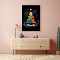 Enchanting Christmas Tree Poster: Festive Holiday Art