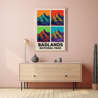 Vibrant Badlands National Park Poster