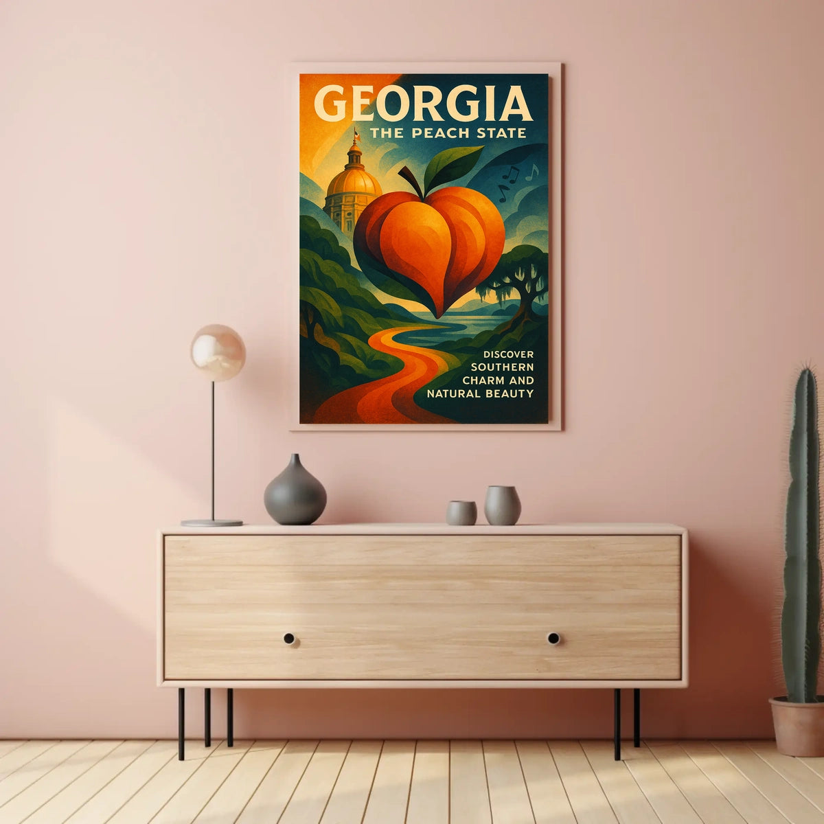 Georgia The Peach State Poster