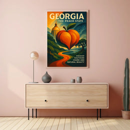 Georgia The Peach State Poster