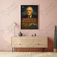 Franklin D. Roosevelt Vintage Historical Presidential Poster