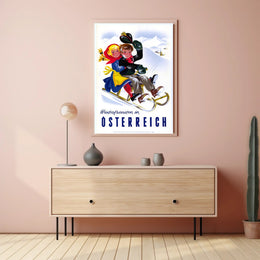 Winter Joys in Austria Vintage Travel Poster PosterGoat