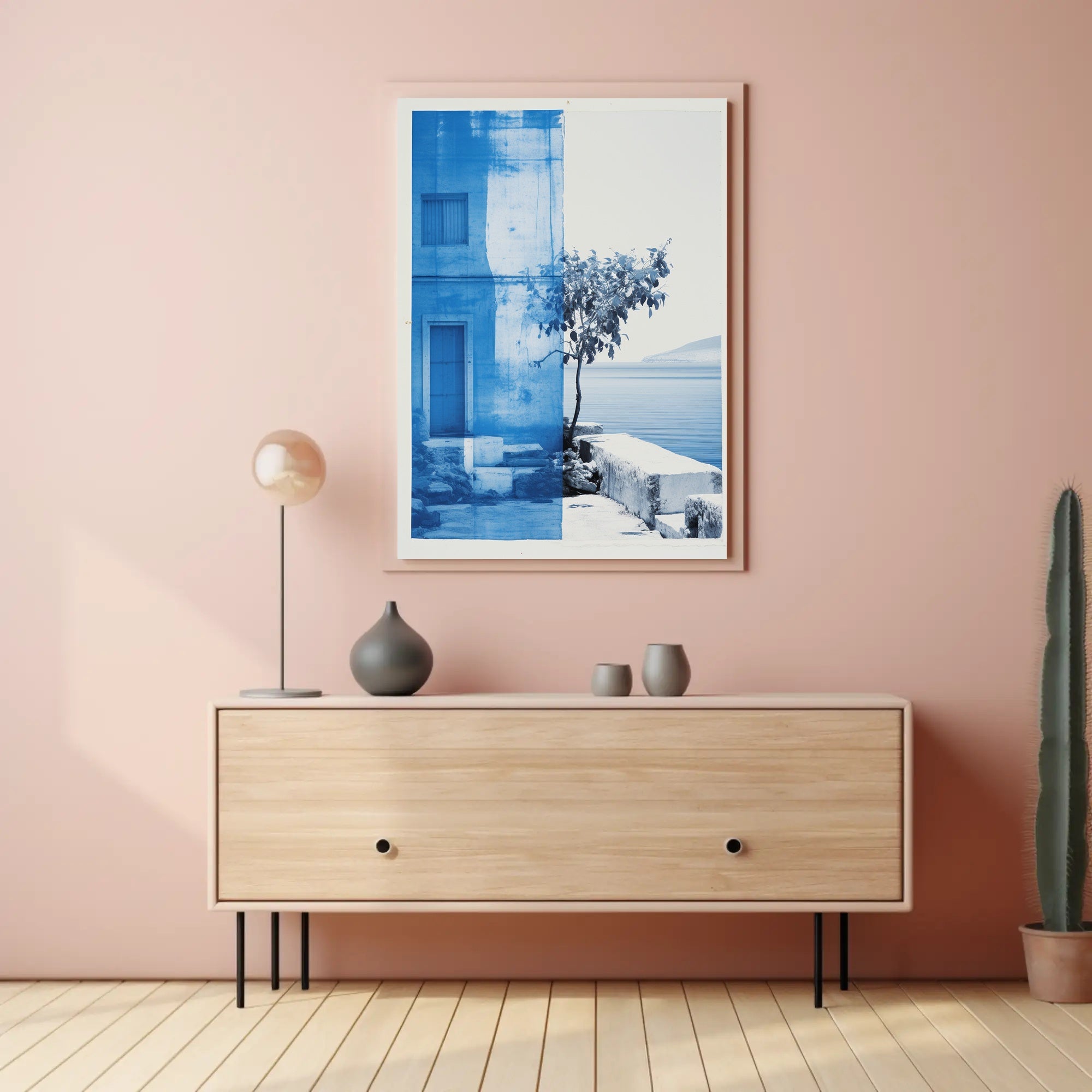 Timeless Blue Mediterranean Serenity Artistic Poster
