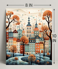 Enchanted Autumn Cityscape Poster