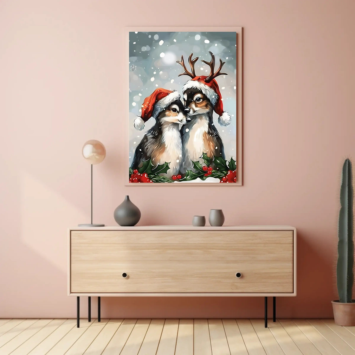 Festive Woodland Friends Poster