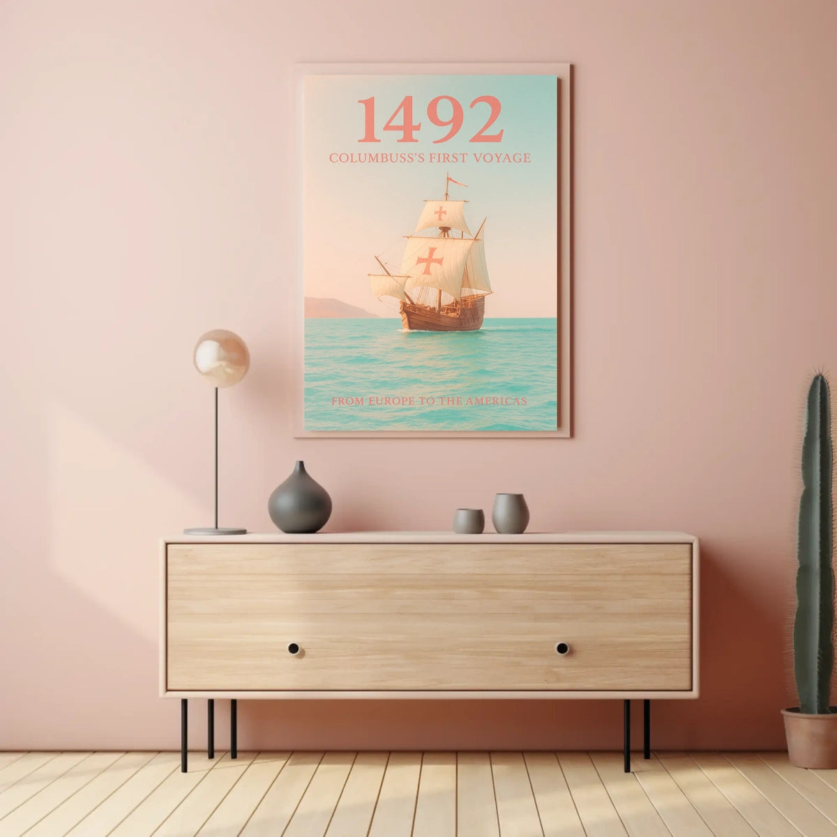 1492 Columbuss First Voyage Poster