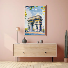 Arc de Triomphe Sunny Day Travel Poster