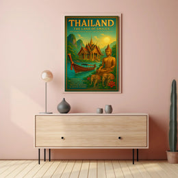 Thailand: The Land of Smiles Travel Poster