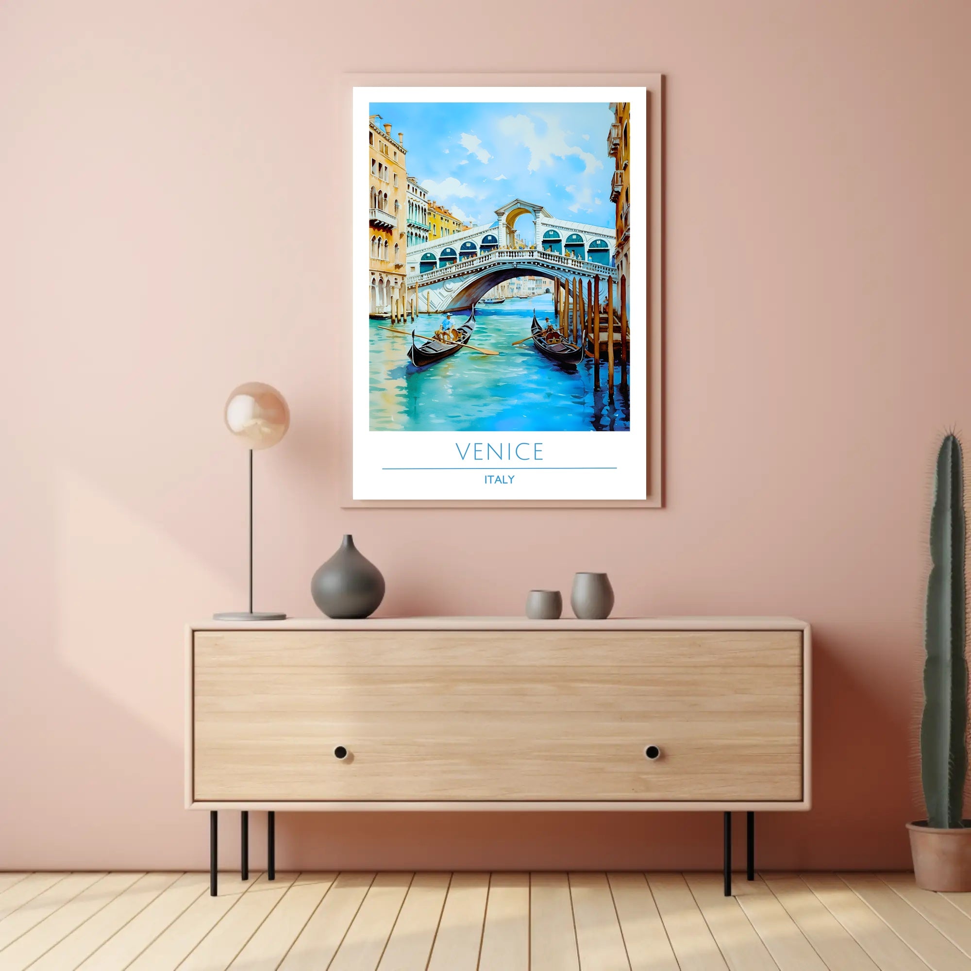 Gondolas on the Grand Canal Poster