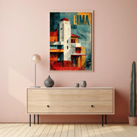 Lima Architectural Abstraction Poster