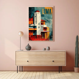 Lima Architectural Abstraction Poster