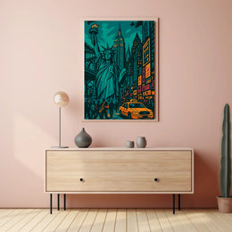 New York Vibes Art Print Iconic Skyline For NYC Lovers