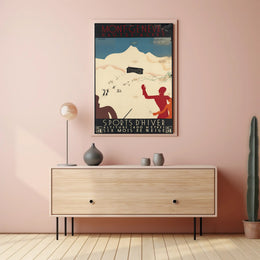 Montgenèvre Winter Sports Promotion Poster PosterGoat