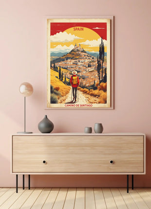 Camino de Santiago Adventure Travel Poster