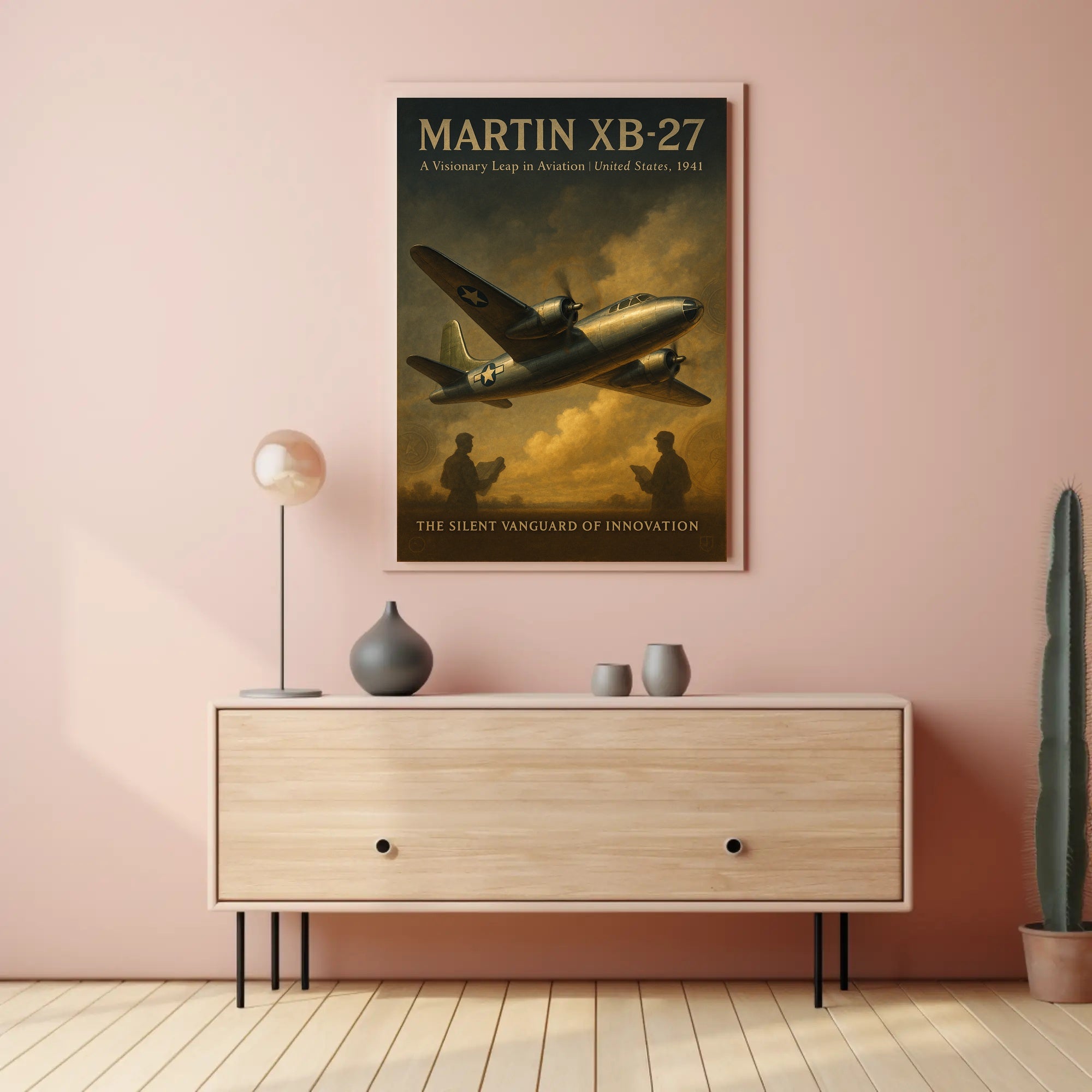 Martin XB 27 Aviation Poster Vintage Aircraft Print