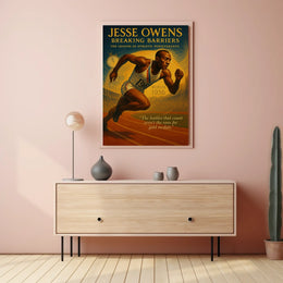 Jesse Owens 1936 Olympics Vintage Motivational Poster