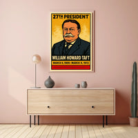 William Howard Taft 27th President of the United States Inked Comic Style Poster