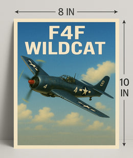 F4F Wildcat Poster PosterGoat